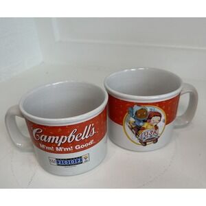 Campbell's 2002‎ Winter Olympics Soup Mug Set Of 2  VINTAGE COLLECTION 2nd & 3rd
